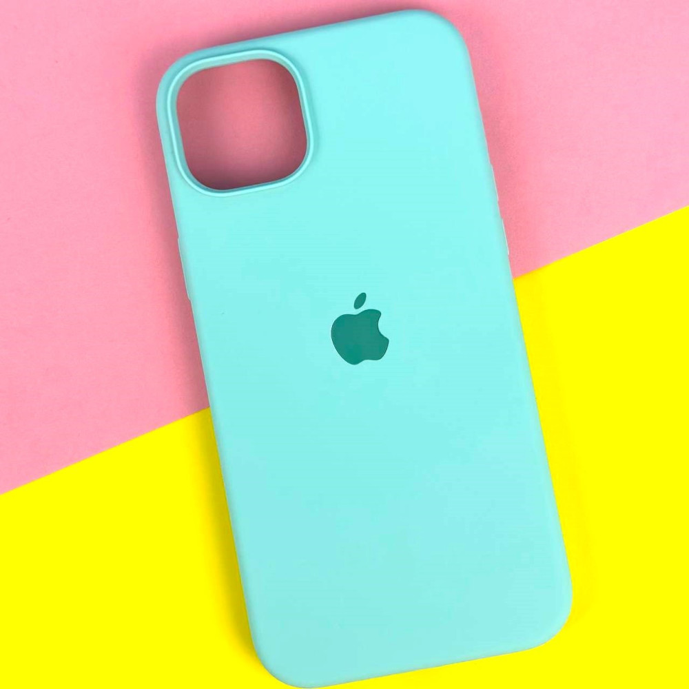 Silicone Case Full Protective (AA) для iPhone 13 mini (Mint)-0